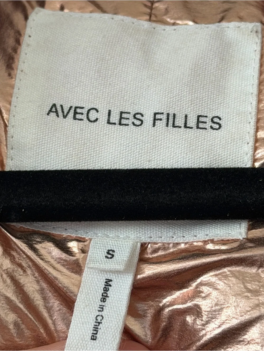 Avec Les Filles Thermalpuff Longline Puffer Coat Brown/Rust/Copper - Size S